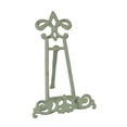thumbnail image 1 of Cast Iron Rustic White Fleur De Lis Crown Scroll Art Base Easel Photo Book Stand, 1 of 3
