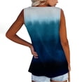 thumbnail image 6 of Qwertyu Plus Size Tank Tops for Womens Casual Summer Boho Shirts with Button Loose Sleeveless Tunic Tops Blue L, 6 of 7