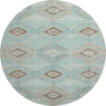 thumbnail image 2 of Addison Rugs Mayfield Premium Machine Washable Transitional Aztec Teal Round Rug, 8' x 8', 2 of 6