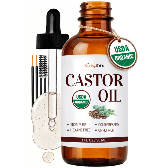 BodyJ4You Castor Carrier Oil Cold-Pressed 1 fl oz