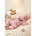 thumbnail image 5 of BemeyourBBs BemeyourBBs Hello I'm New Here Preemie Newborn Baby Girl Going Home Outfits Short Sleeve Romper Floral Print Pants Headband Hat Set 4Pcs Infant Girls Summer Clothes, 5 of 7