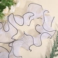 thumbnail image 4 of 3.3 Yard Polyester Pleated Lace Trim 4.3 inch Wide White Ruffled Bouquet Packaging Trim Organza Wave Edge Fabric Trim for Flower Sewing Gift Package, 4 of 9