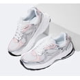 thumbnail image 5 of LUCKY STEP Chunky Fashion Mesh Sneakers Casual Running Walking Shoes,White/Silver,Womens, 5 of 10