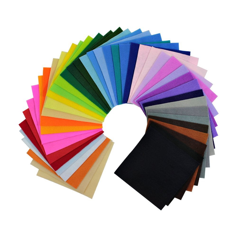 Life Glow Soft Felt Sheets Nonwoven Fabric Sheets, 4x4 inch, 50 Pieces
