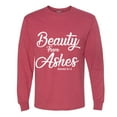 thumbnail image 2 of Wild Bobby Beauty From Ashes Isaiah 61:3 Inspirational/Christian Men Long Sleeve Shirt, Vintage Heather Red, 3X-Large, 2 of 5