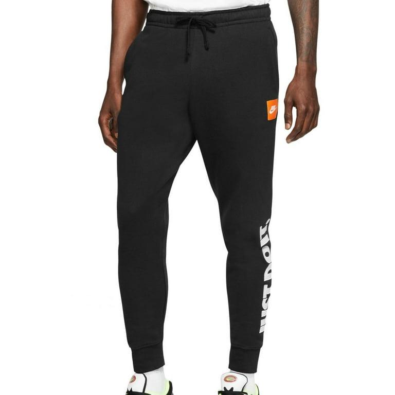 Nike Mens Sweatpants Just Do It Tapered Fleece Jogger Black 2XL Walmart