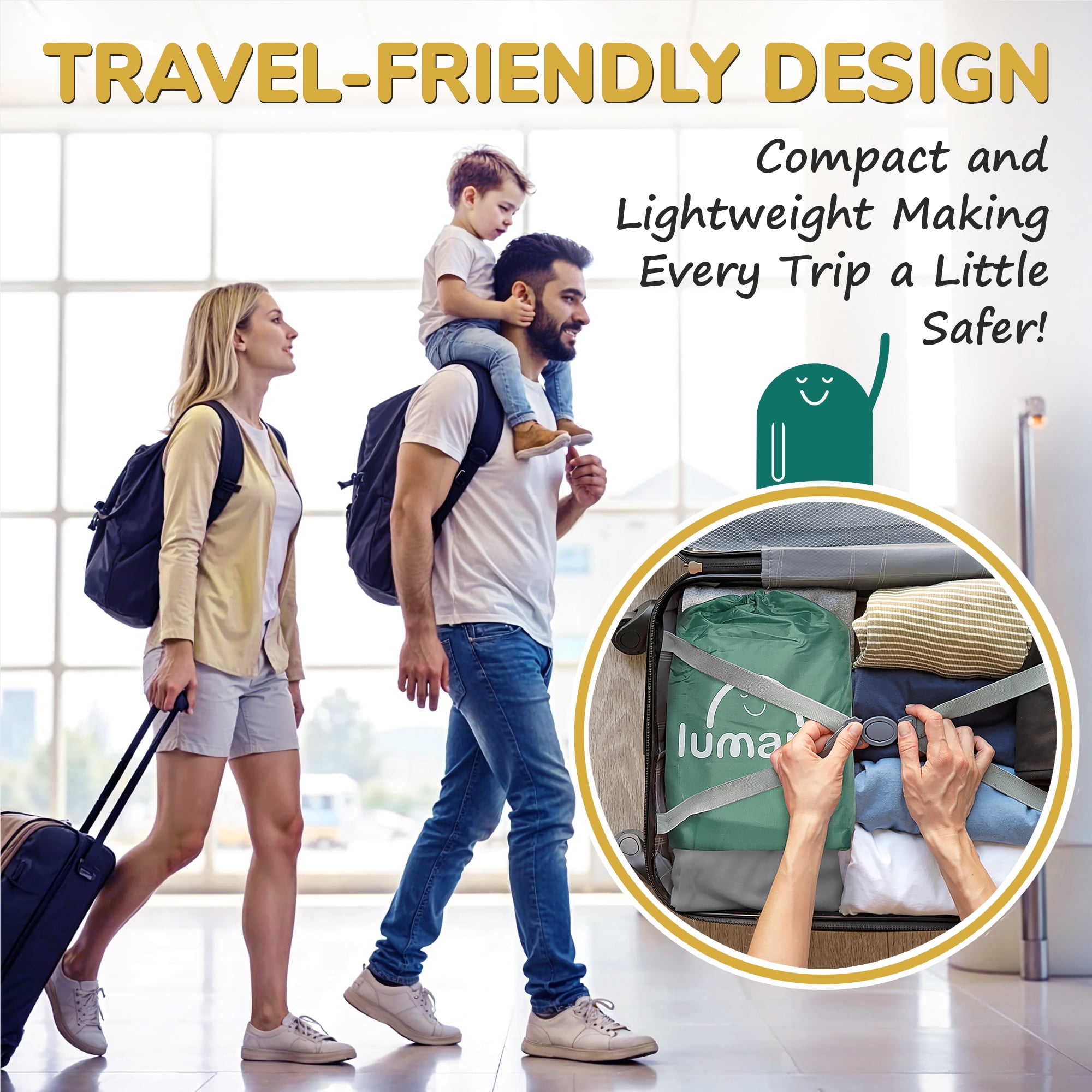 Inflatable Bed Rail for Toddlers 2 Pack - Portable Travel Bumpers for Kids Fits Twin Full Queen King Size Beds - Non-Slip Safety Guard Rails