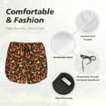 thumbnail image 6 of Picia Forest Squirrel Pattern Women's 2 in 1 Athletic Running Shorts High Waisted Workout Casual Gym Sweat Shorts with Comfy Liner Zipper Pockets-Medium, 6 of 9