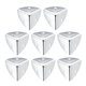 thumbnail image 1 of Protectores de esquina de metal para caja Unique Bargains, protector de borde de caja de madera 27 x 27 x 27mm tono plateado 8 piezas, 1 of 3
