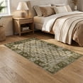 thumbnail image 2 of ODIKA Boho Vintage Trellis Distressed Grid Tone Retro Dining Under for Guest Room, Lounge, Apartment, Non-Slip Low Profile, 2 of 7