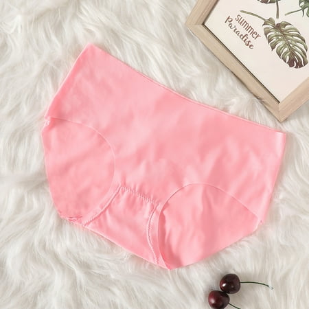 

RPVATI Seamless Solid Panties for Women Breathable Soft Brief Women Low Waist Comfort Underwear