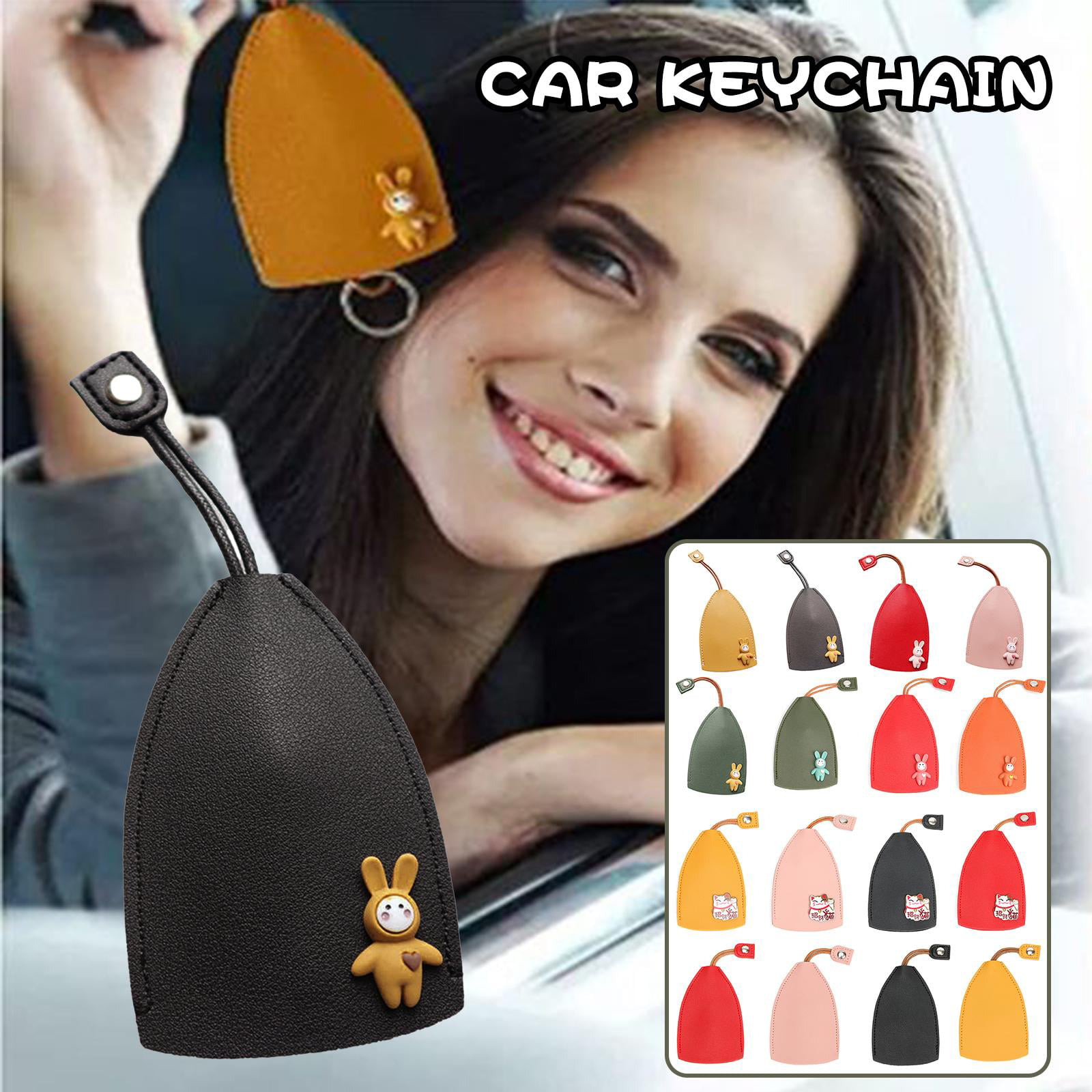 General Car Key Holder Bag Car Bag Lighter Bag Cartoon Protection Cover  Women Key Case Porta