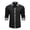 Black, variant on Cloudstyle Men's Relaxed Fit Embroidered Collar Casual Shirt - Long Sleeve Button-Down for Everyday Wear