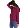 thumbnail image 3 of Hanes EcoSmart Women’s Fleece Zip Hoodie Cardinal M, 3 of 5