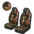 thumbnail image 3 of Pzuqiu Camo Hunting Deer Car Seat Cover Front Warm Soft Car Seats Covers Front Seats Only Easy Installation Easy to Clean Auto Interior Covers Full Coverage Compatible with Cars SUV, 3 of 7