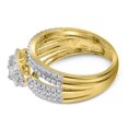 thumbnail image 3 of Solid 14K Yellow Gold Baguette Real Natural Diamond Bridal Matching Engagement Ring Wedding Band Set 1 Carat - Size - 9 ( 1.03 Cttw ), 3 of 5