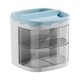 thumbnail image 1 of Portalápices Naiovety elegante transparente para escritorio hogar almacenamiento azul glaciar, 1 of 6