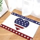 thumbnail image 1 of Felpudo del Día de la Independencia | Alfombra antideslizante de terciopelo de cristal con estampado de bandera | Alfombra navideña de poliéster de 60 x 40 cm | Felpudo lavable a máquina, tapete, 1 of 5
