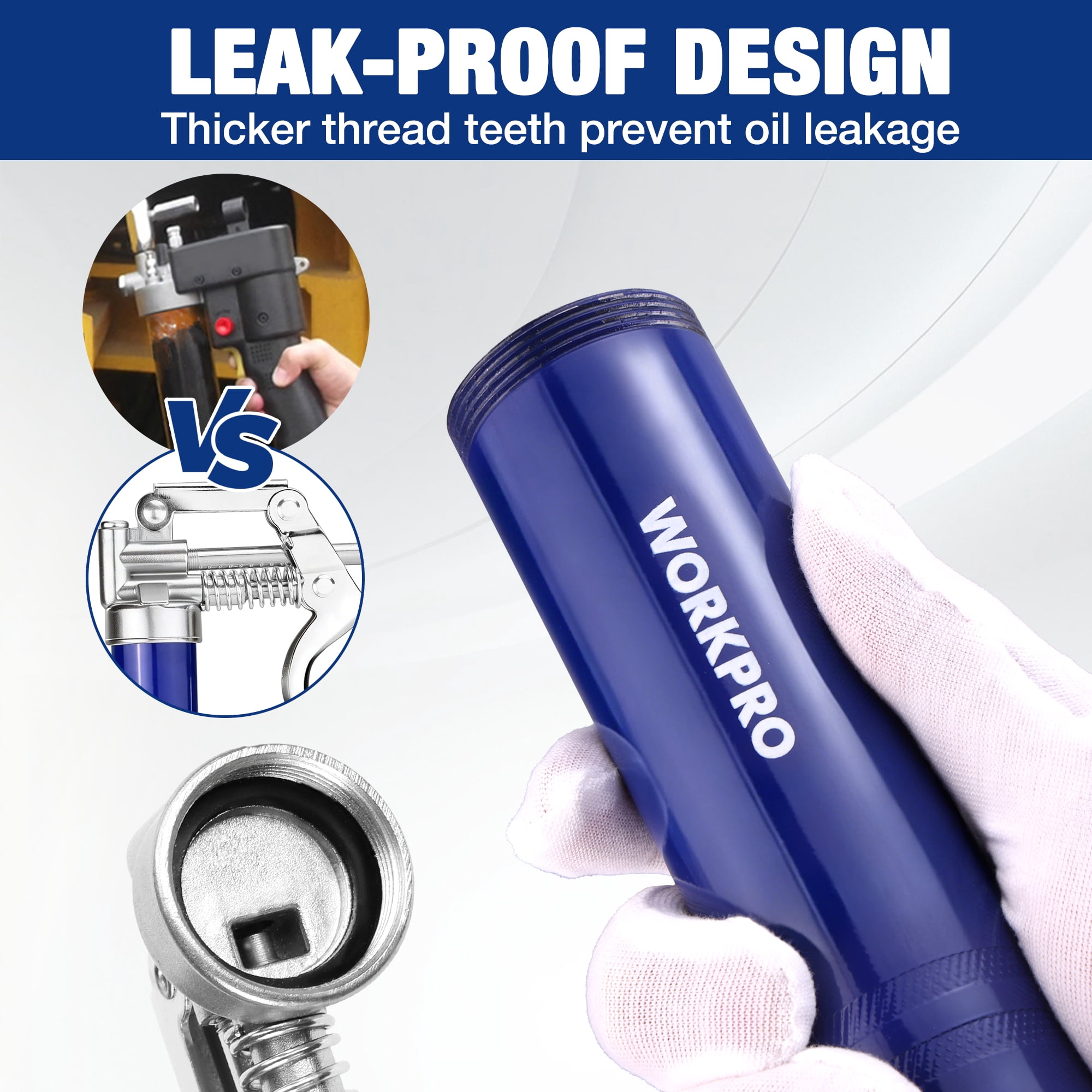 WORKPRO Mini Pistol Grip Grease Gun Set
