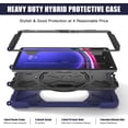 thumbnail image 3 of Funda protectora para Samsung Galaxy Tab S10 Lite / S10 FE / S9 FE 5G / S9 Tablet de 10,9''/11'', a prueba de golpes, con portalápices, correa de mano giratoria de 360° y correa para el hombro., 3 of 9