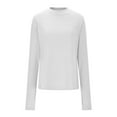 thumbnail image 4 of BLVB Women's Fleece Lined Thermal Shirts Mock Neck Tops Winter Warm Long Sleeve Base Layer Tops with Thumb Hole, 4 of 7