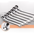 thumbnail image 4 of Metric Gear Spanners Flexible Head Gear Wrench Garage Tools Steel Multifunctional Car Hand Tools Ratchet Combination Set Durable 6MM, 4 of 6