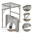 WANCQ Folding Table 3Ft Camping Table with Carry Handle Adjustable