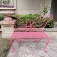 thumbnail image 2 of Banc de Jardin en Métal Papillon Rose de 60 Po, 2 of 5