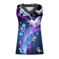 thumbnail image 4 of Camiseta Sin Mangas Para Mujer Tops Sin Mangas Encaje Con Cuello en V Patchwork Día de La Independencia Estampado Sin Mangas Blusa Superior Odeerbi ODB167264, 4 of 5
