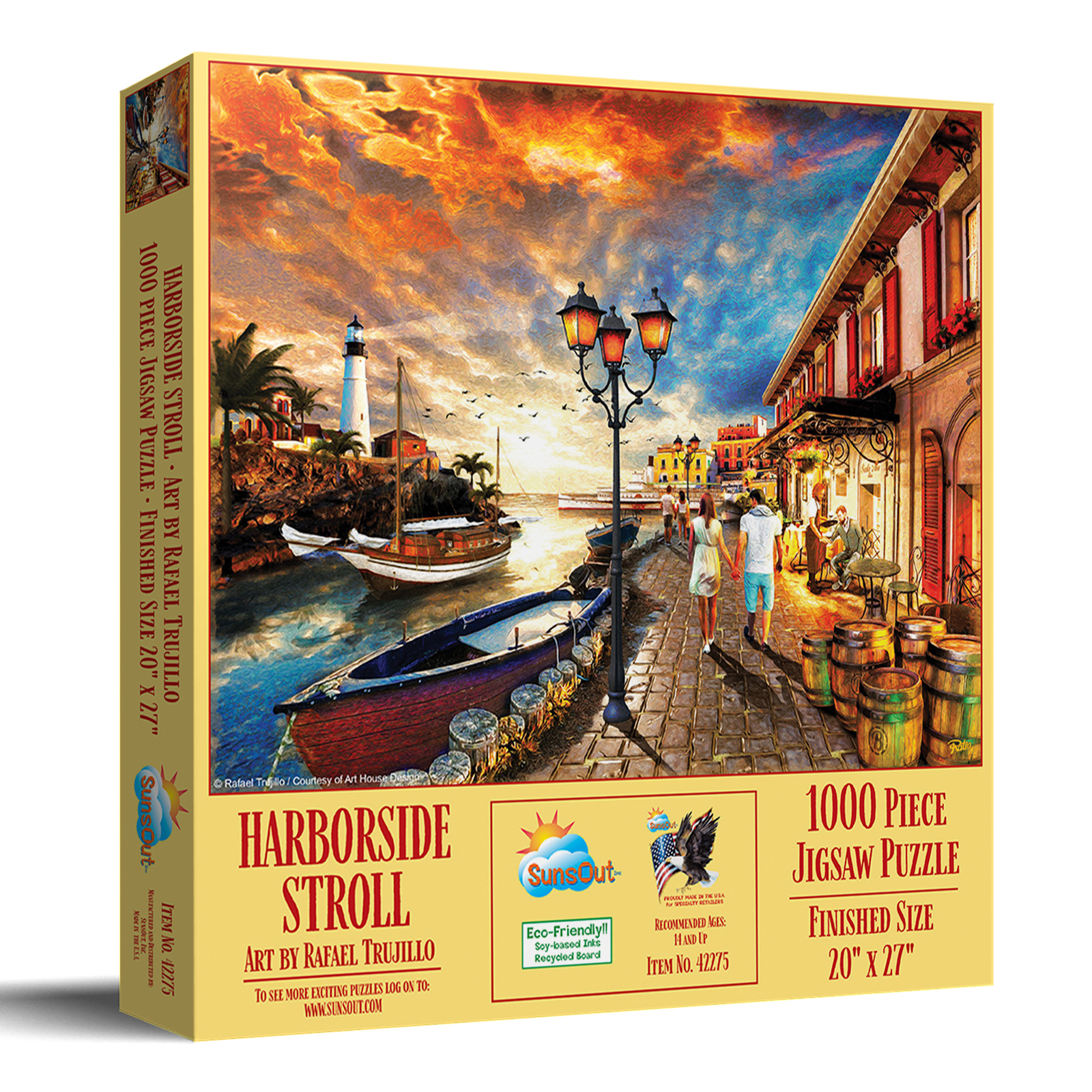 Frank Lloyd Wright City By The Sea Puzzle – 1000 Teile Mit Folienakzenten, Fertig 68,6 X 50,8 Cm, Inkl. Box-Einsatz