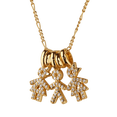 thumbnail image 2 of Collar para Mujer de Niños LuckyLy Baño de Oro 14k y Zirconia Cúbica Cadena y Charms Modelo Darcy Niño y Niña dorado, 2 of 6