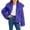 Purple, variant on Girls Faux Fur Coat Plush Lapel Long Sleeve Jacket Winter Fashion Outerwear for Special Occasions 130 Size Beige