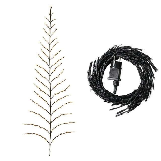 Fasiaou Christmas Lights Flat Tree Lights Led Rattan Light String Decorative Lights, Christmas Decorations for Home, Christmas Gifts for Family(As Show)