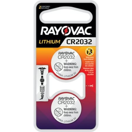 Rayovac Lithium CR2032 Batteries, 2 Count