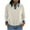 White, variant on SDNall Women's Sweater Long Sleeve Pullover, Denim Lapel V-Neck Top with Button Detail, Knitted Casual Comfort Fall Winter Wear for Daily Outfits