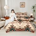 thumbnail image 4 of Feelyou Western Aztec Bedding Comforter Set, Tribal Triangle Twin Comforter Sets, Bohemian Mandala Style Bedding Set, Lightweight Room Decor,2-Piece, 4 of 8