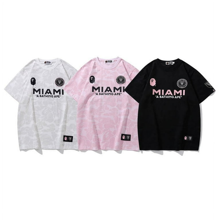 BAPE Miami Mens Multi color Camo Short sleeved T shirt Hip Hop Print unisex short sleeved Teen Youth T shirt ideal for men s and women s T shirts Walmart