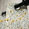 thumbnail image 4 of Ambesonne Cartoon Grommet Curtain, Yellow Spring Flowers, 50" x 54", Yellow Sea Green Black, 4 of 6