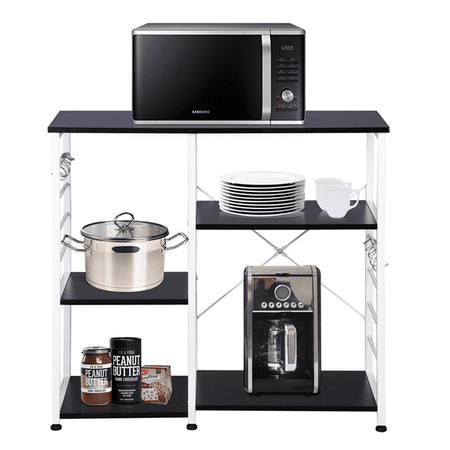 - 3- Tier Kitchen Standing Bakers Rack Utility Microwave Oven Workstation Shelf Brow