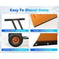 thumbnail image 4 of Towallmark Snow Shovel Pusher for Driveway, Large 29" W Heavy Duty 2-Wheel Snow Shovel with Double Rod,5 Level Adjustable Height Handle,Snow Plow for Sidewalk, 4 of 9
