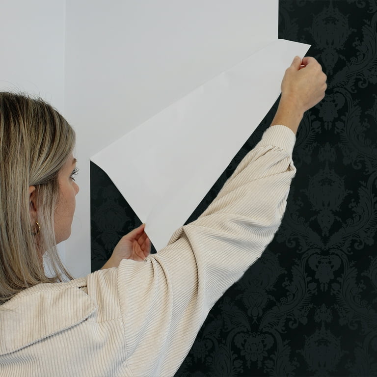 Tempaper Damsel Peel and Stick Wallpaper in Black
