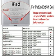 JYtrend Smart Case for iPad 2nd/ 3rd/4th Generation, Rotating Stand Magnetic Wake/Sleep Cover for iPad 2/3/4 A1395 A1396 A1397 A1403 A1416 A1430 A1458 A1459 A1460 (Embossed Flower)