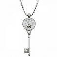 thumbnail image 1 of Pendentif Vintage Visage de Chat Mignon Collier Clé en Argent Bijou, 1 of 3