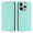 Mint green, variant on Magnetic Flip Wallet Case for iphone 16 pro,Compatible Card Holder with RFID Protection Built-in Stand TPU + PU Leather Phone Cover, Pink