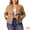Brown, variant on DARING DIVA Plus Size Faux Suede Lapel Open Front Cardigans Jacket 1X Brown