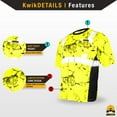 thumbnail image 4 of KwikSafety (Charlotte, NC) UNCLE WILLY'S WALL Short Sleeve Safety Shirt (w/POCKET) Class 2 ANSI OSHA Custom High Visibility Reflective Tape Construction Security Work Clothing Men | Yellow Black Large, 4 of 7
