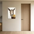 thumbnail image 3 of ZHONGYUTONG Donkey Canvas Wall Art Funny Donkey with Sunflowers Picture Prints Rustic Farm Animals Poster Bathroom Decor Framed (12.00" x 18.00"), 3 of 6
