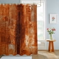 thumbnail image 4 of Burnt Orange Shower Curtains for Bathroom, Oil Painting Modern Abstract Art Vintage Waterproof Fabric Shower Curtain, Decorative Bathroom Curtain for Bathtub, 72"x72" , No Hooks Included, 4 of 9