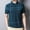 A0426-Blue, variant on QUINDOS Polo Shirts for Men Casual Collared Short Sleeve Shirts Golf Loose Print Work T-shirts