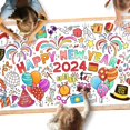 thumbnail image 1 of Póster para colorear Gatherfun Giant 76x183 cm Happy New Year, 1 of 7